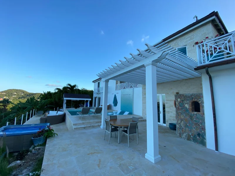 Coral St. Deck + Hammered Coral St. Wall, Tortola, BVI CSPD11211