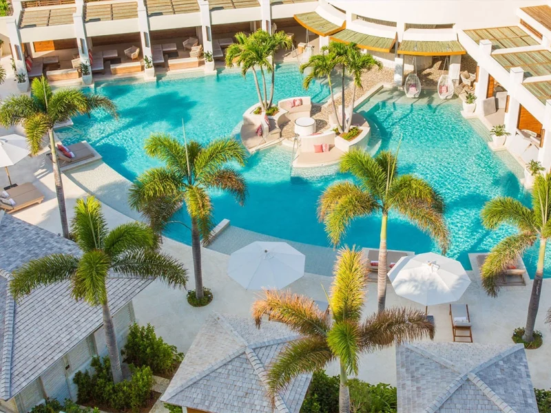 Coral Stone Pool Area. Turcks&Caicos